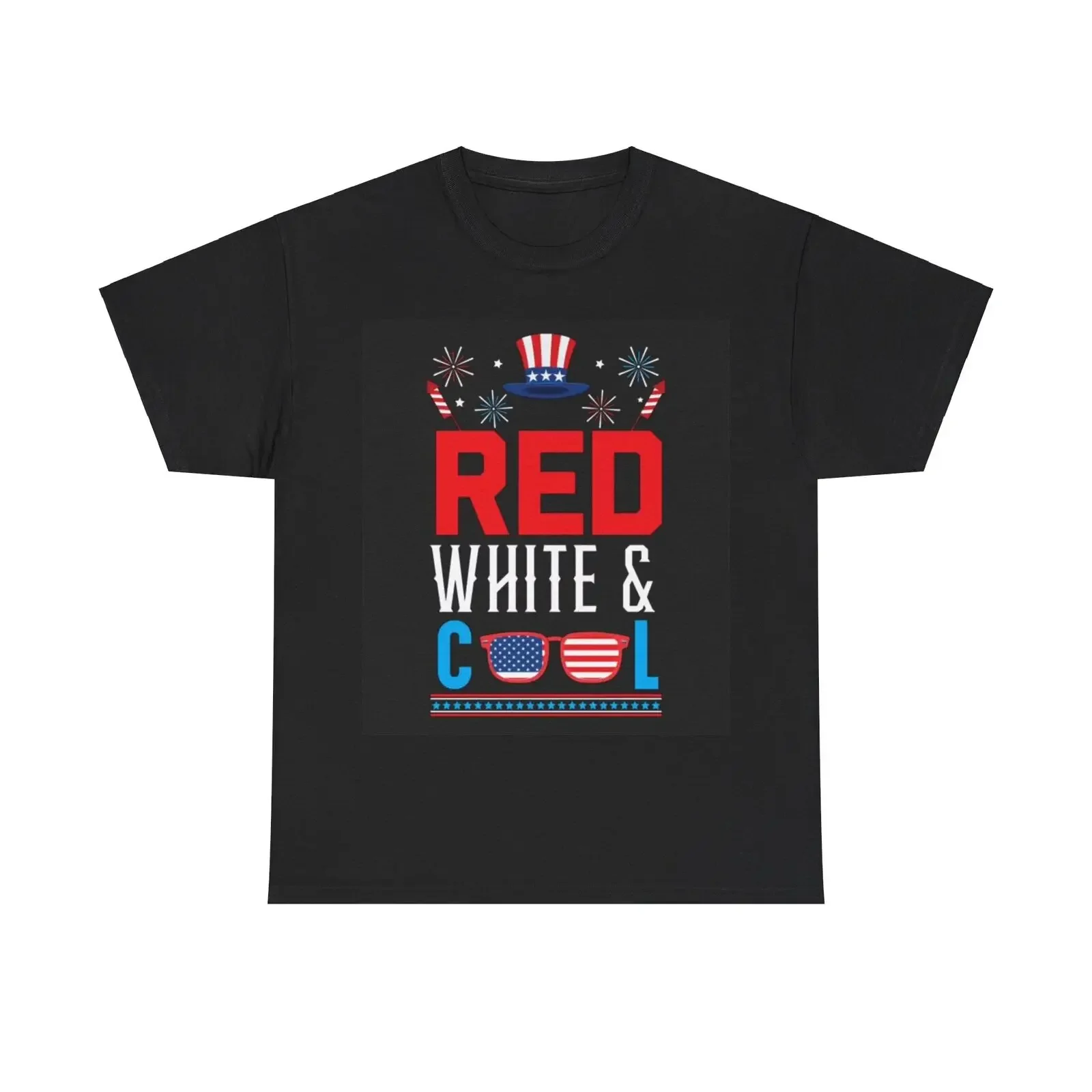 Red White And Cool Tshirt American Flag Summer Party Beer Unisex Heavy Cotton