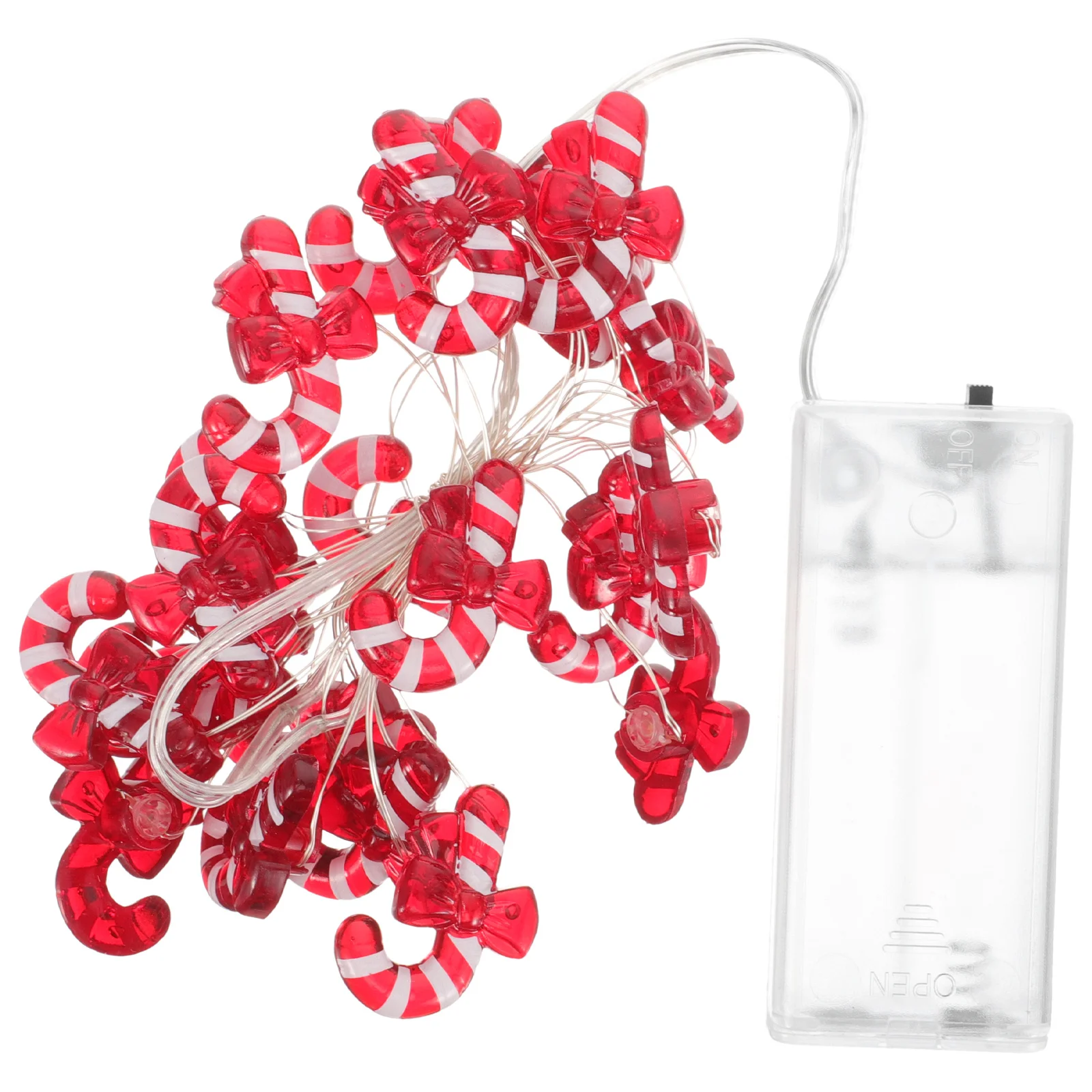 

Christmas Tree String Light Candy Cane Bowknot Soft Wire Decorative String Lights Warm Fairy Xmas Lights for Outdoor Garden