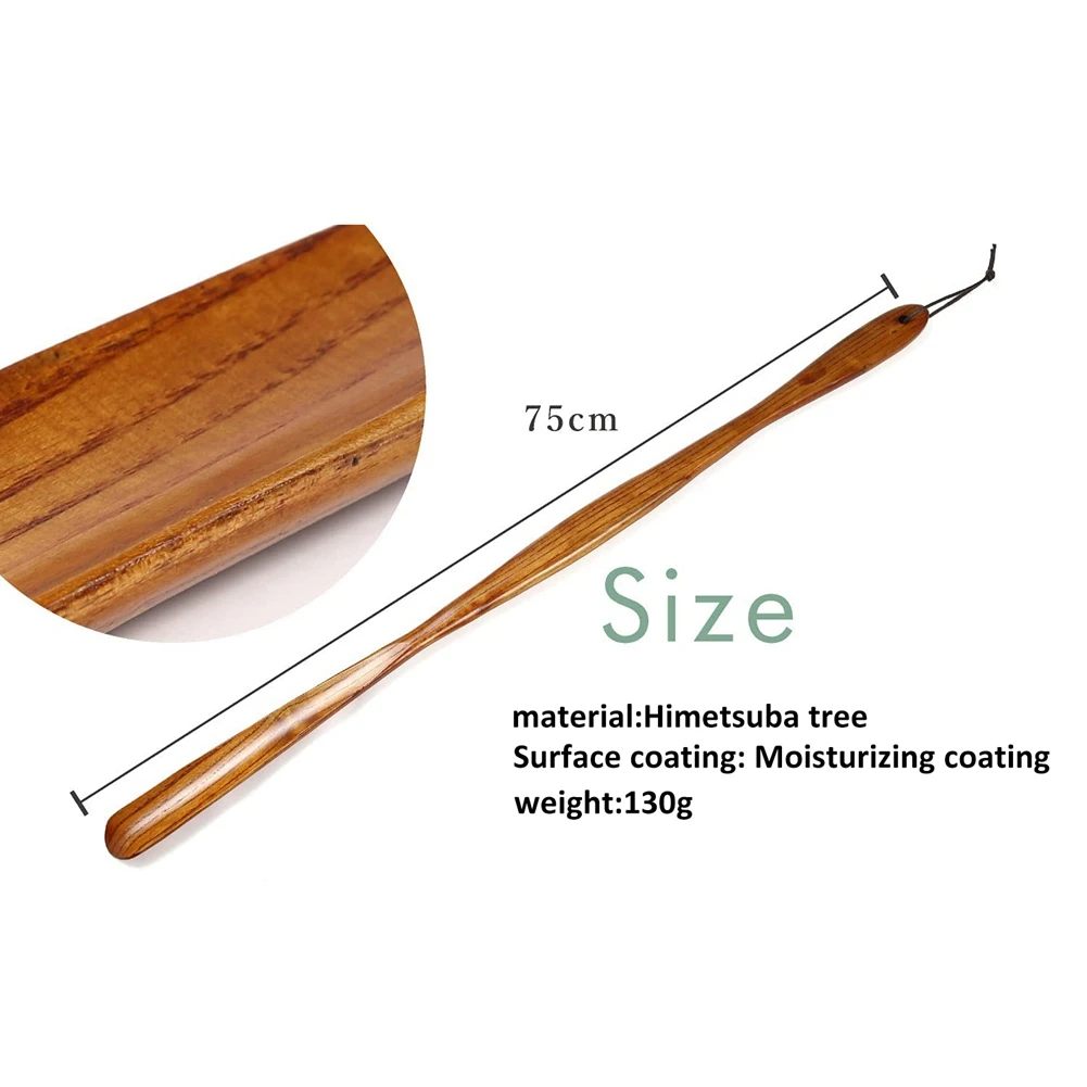 Long Shoehorn That Does Not Bend the Waist Wooden Shoehorn Bella Long 75cm Wood Fashionable Wood Grain