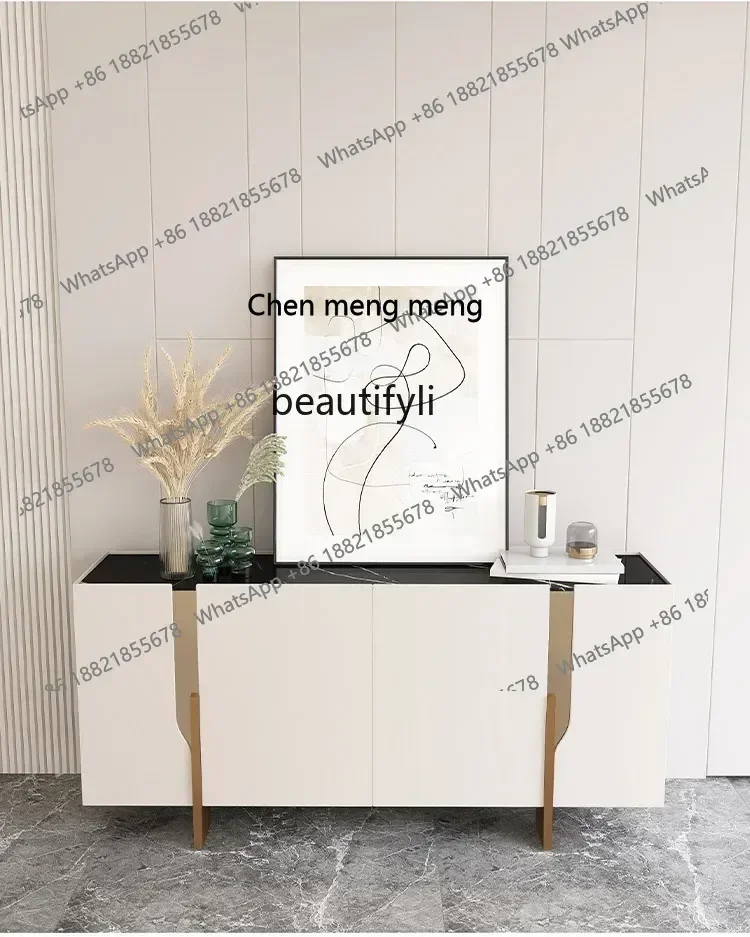 

X A Mild Luxury Marble Lobby Entrance Cabinet Living Room Aisle Modern Minimalist Tea Cabinet Wine Cabinet