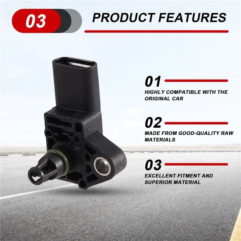 A11M-Intake Manifold Pressure Sensor F01R00E077 For 400NK 650NK 450SR 800NK 2016-2025 Motorcycle Absolute Pressure Sensor