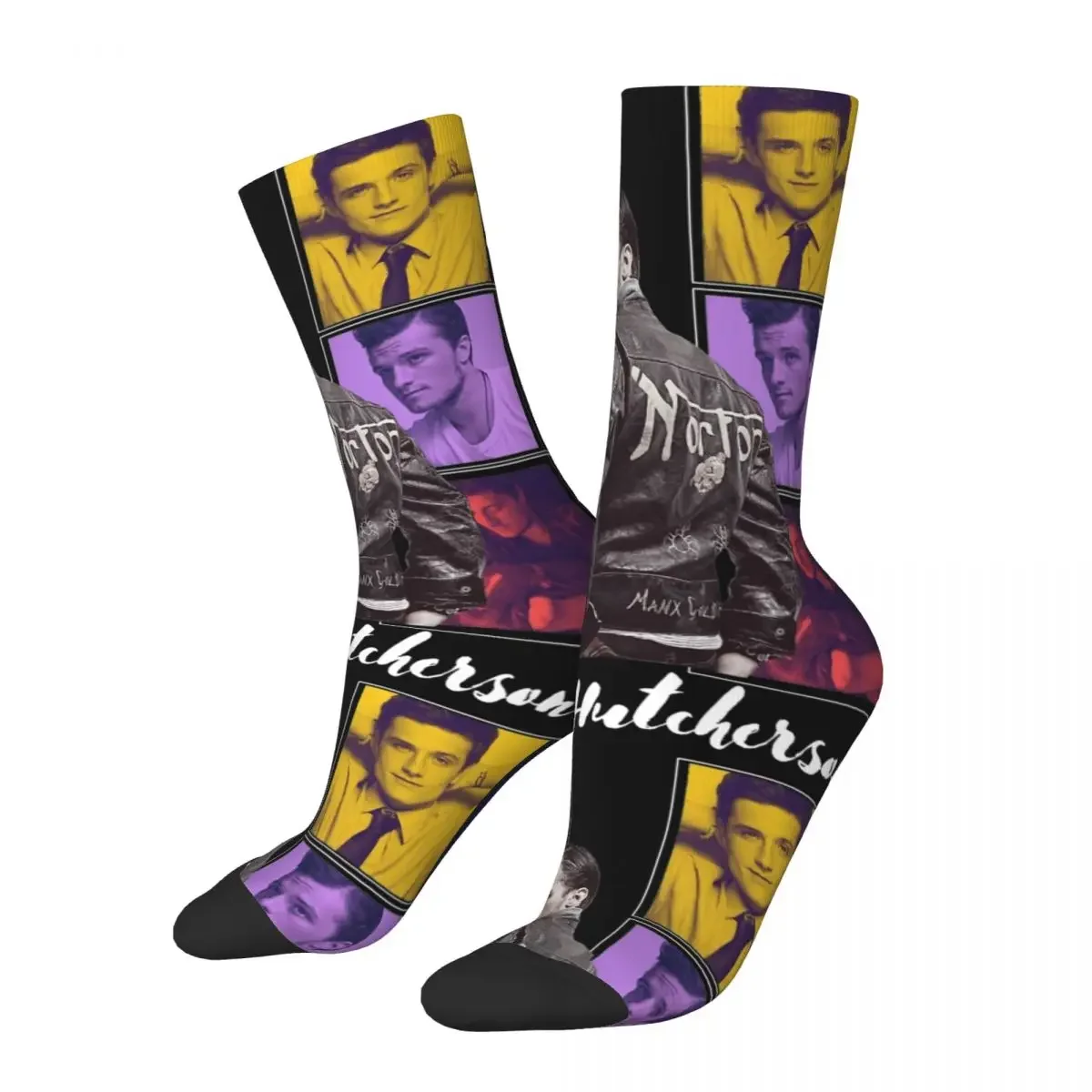 New Male Men Socks Harajuku Josh Hutcherson Whistle Sock Polyester Sport Women's Socks Spring Summer Autumn Winter