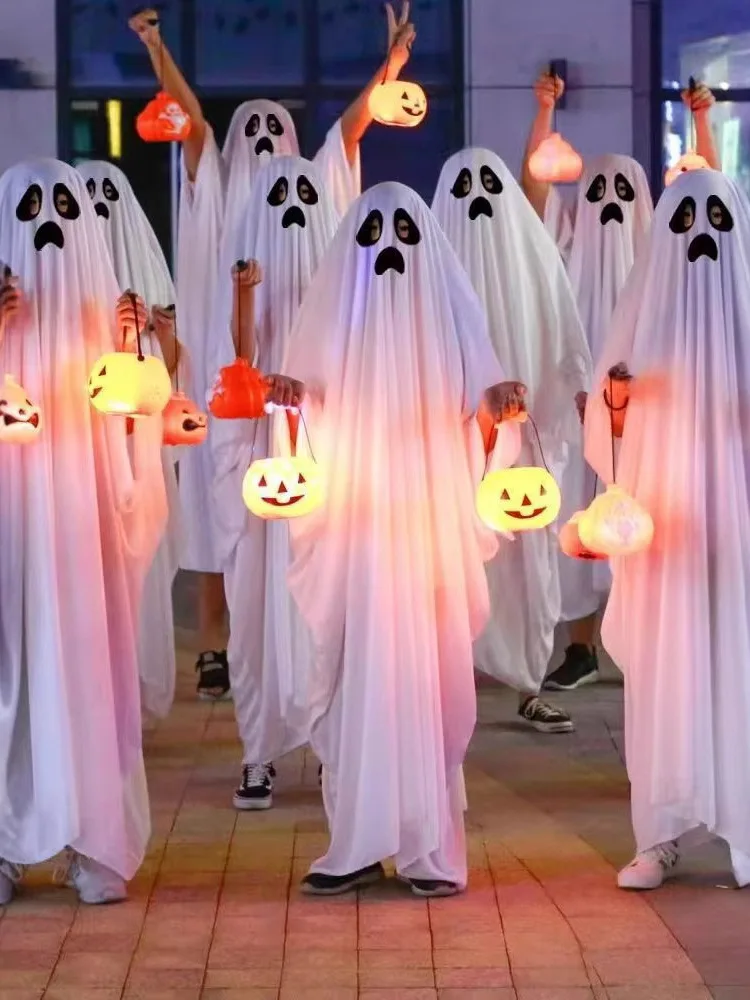 

loween Fly Matching Ghost Robe Children's Costume White Elf Dr up Par Cosplay Event for Boys And Girls