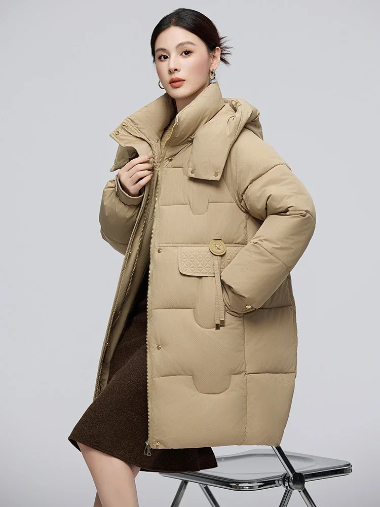 Vielleicht New Korean Winter Clothes Women Long Parkas Solid Hooded Puffer Jacket Thicken Warm Female Cotton Padded Coat Outwear