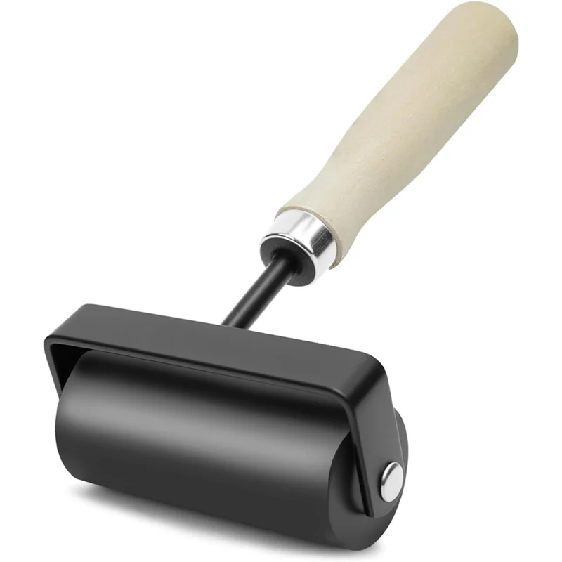 

A84E-для печатурного валика Brayer, прочный резиновый валик с деревянной ручкой для чернил, краски- ролики Brayer для изготовления поделок