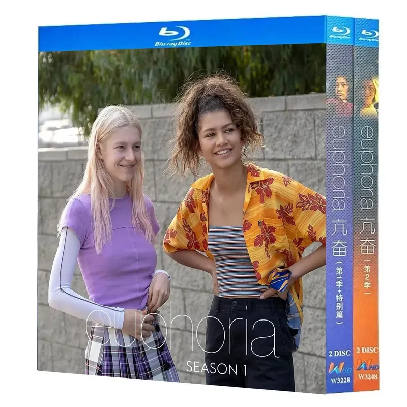 Série TV Euphoria Saisons 1-2, coffret 4 disques toutes régions, nouveau coffret Blu-ray haute définition BD