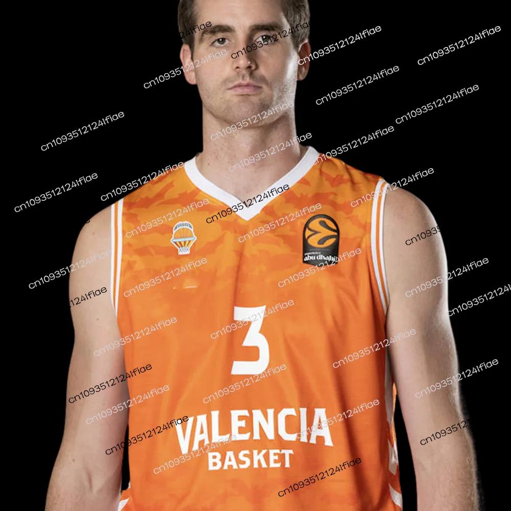 25/26 New Valencia Spain Basketball Vest, European Basketball Competition Jersey MONTERO Men #8 Vest Kids Special Jersey Kit