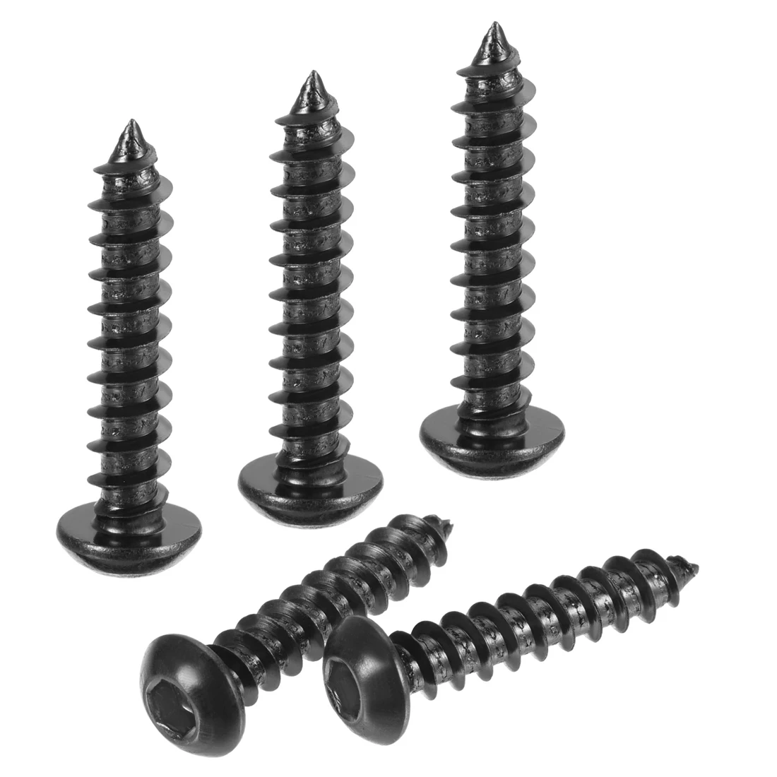 

Uxcell Hex Socket Head Self Tapping Screw Carbon Steel Wood Screws