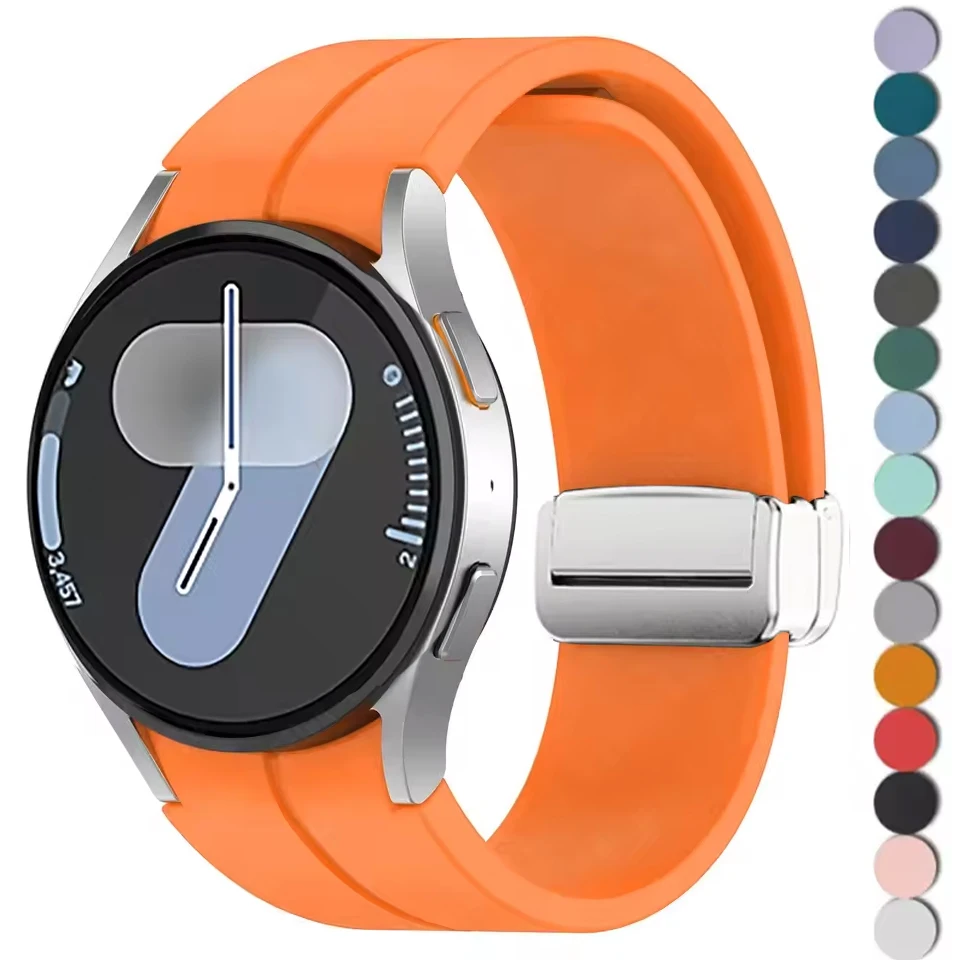 

Магнитный ремешок для Samsung Galaxy Watch 7 6 5 4 44 мм 40 мм/5 pro 45 мм Силиконовый браслет для часов Galaxy 6 classic 43 47 мм ремешок