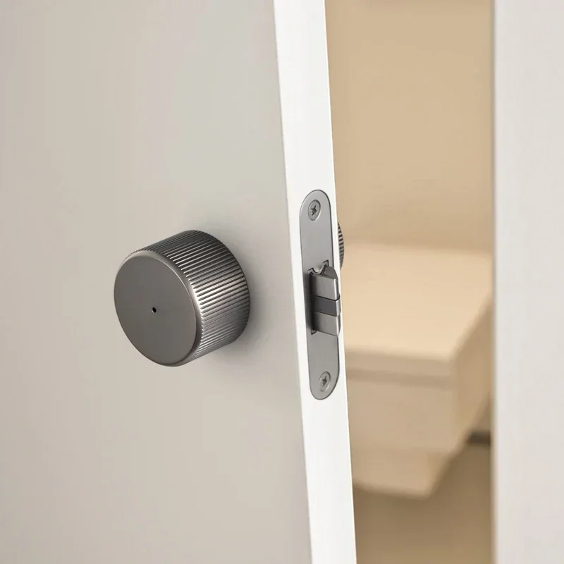 

Knob Lock Invisible Door Handle Privacy Passage Dummy Thumbturn Lock Nursing Home Rotat Lock Set for Security Bathroom Hospital