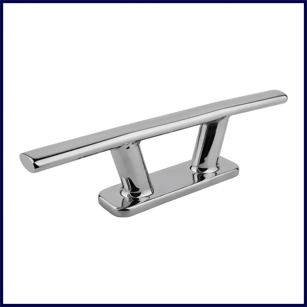 

316 Stainless Steel Boat Dock Deck 6"/8"/10"/12" Mooring Line Cleat Rope Base Marine Yacht Bollard Boat Deck Rope Mooring Dock