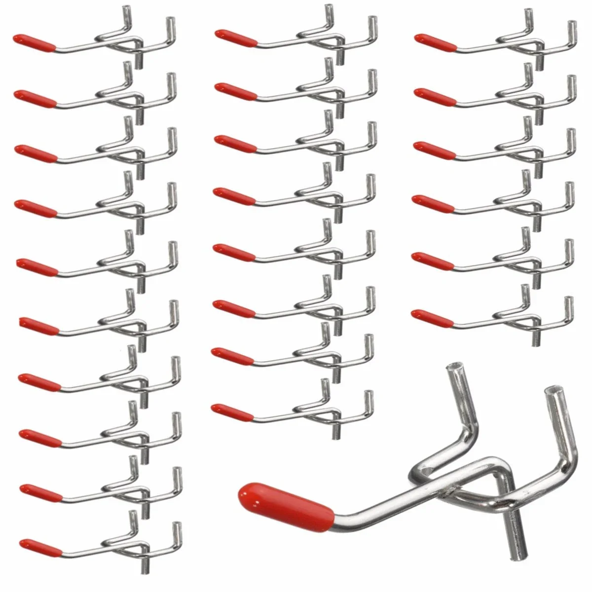 

25/50 pcs Peg Board Hooks Wall Shelf Hardware Tools Hangers Organizer Storage Display Rack