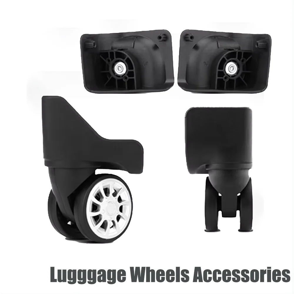 360° Smooth Glide Luggage Casters - Thick Axle Structure Anti-Slip Rubber Universal Replacement For Cases