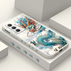 Blue Dragon Phone Case For Samsung A55 A35 A25 A56 A36 A26 A17 A16 A15 A06 A06 A05 A05S A54 A34 A24 A14 A04 A04S A04E 4G 5G