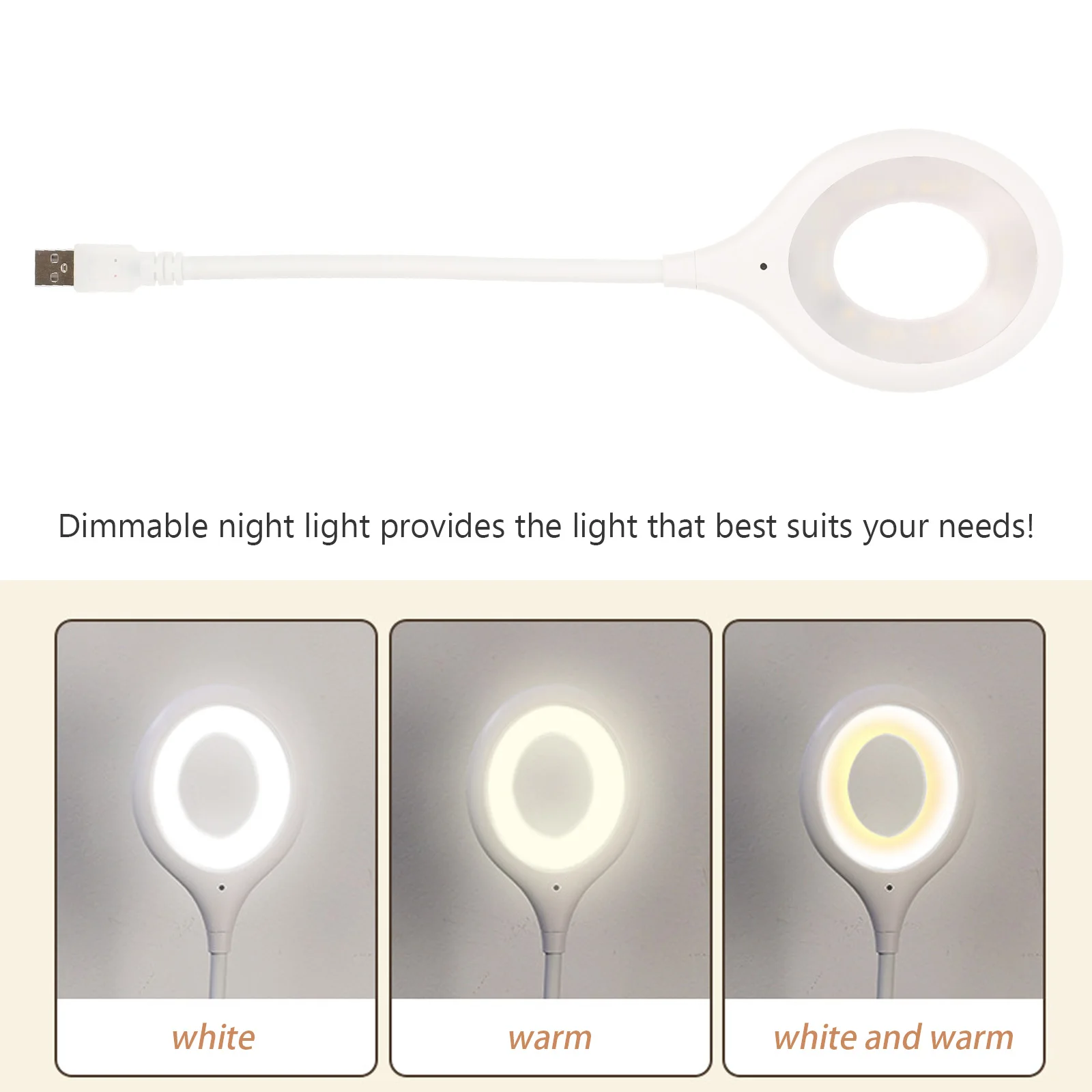 

Usb Reading Lamp Voice Control Led Dimmable Night Light Flexible Gooseneck Lamp Bedside Light For Bedroom No