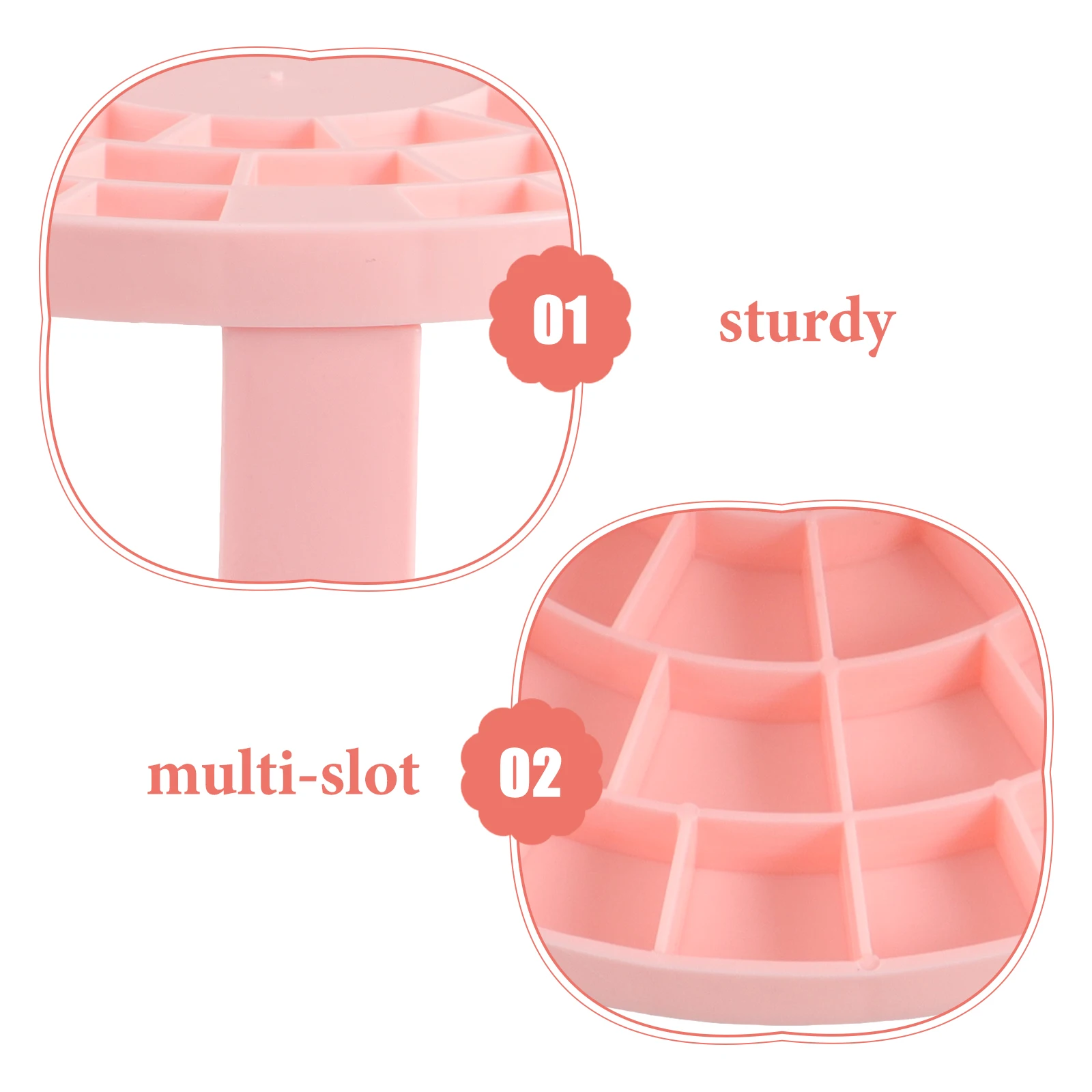 

Sturdy Plastic Pen Holder Pencil Rack Multi Holes Desktop Storage Stand For Markers Crayons Paintbrushes Brushes