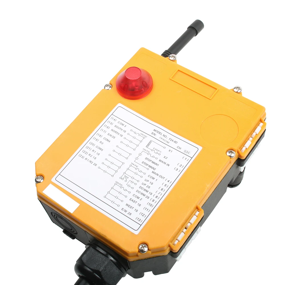 F24-8D 8S Industrial Wireless Radio remote controller switch speed control Hoist Crane Control Lift Crane With protective cover