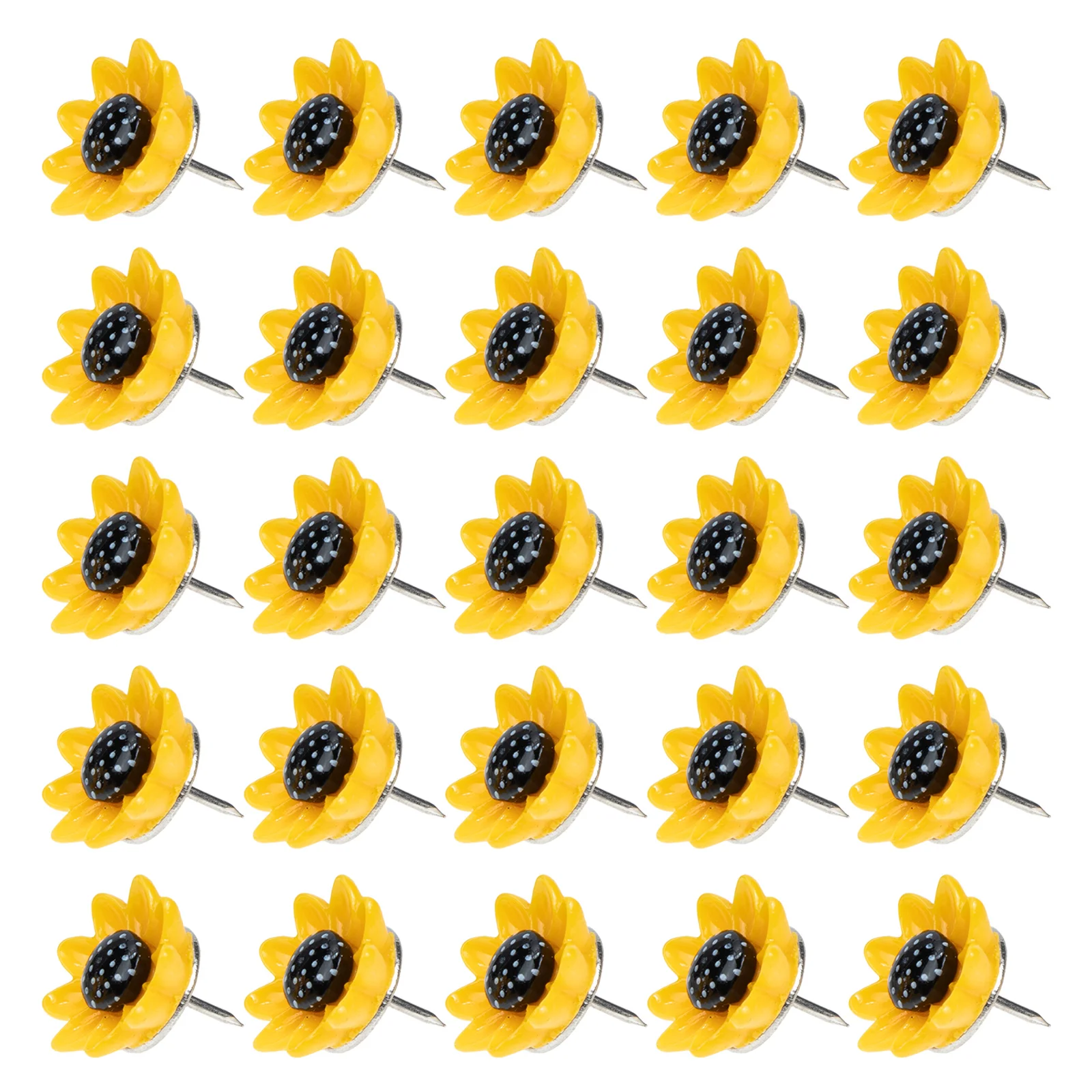 

50pcs Paper Push Pin Office Tacks Board Tacks Decorative Thumbtacks Sunflower Tacks thumb tacks paper brads