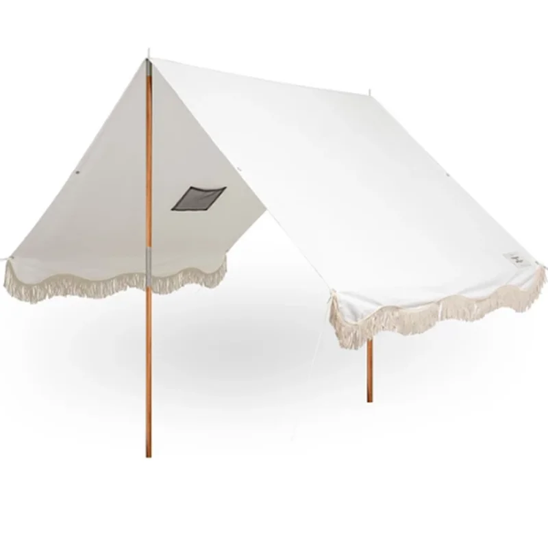 Wholesale Sun Proof Folding Beach Tent, with Tassel & Sand Anchor - Beach Shade Tent for Outdoor & Beach Leisure