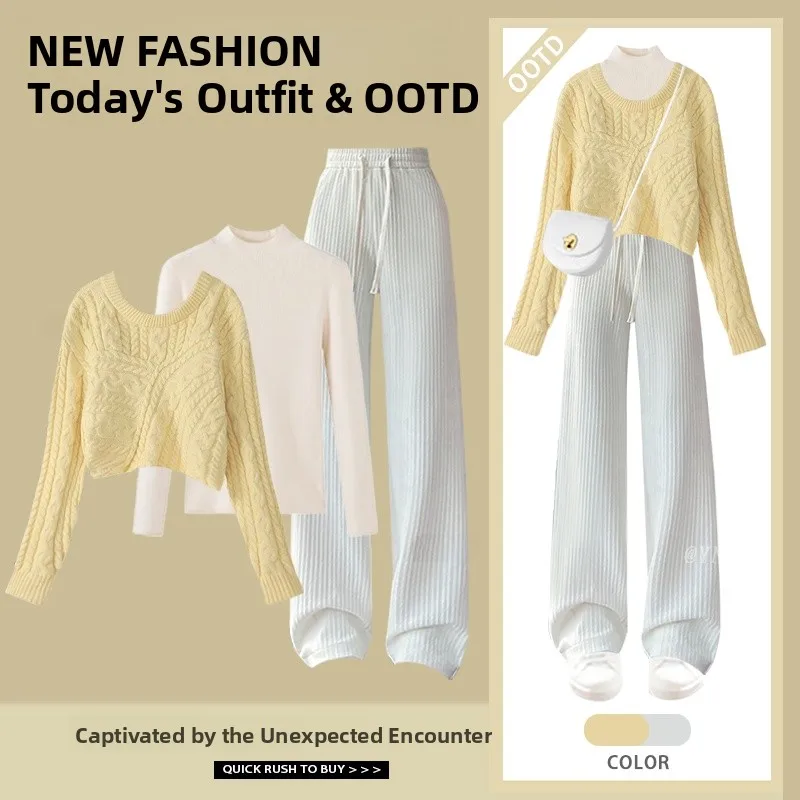 

Вязаный свитер Laid-ba Sle, базовый слой, повседневный, асимметричный, модный, всесезонный, из полиэфирного волокна, с длинными рукавами, круглым вырезом...