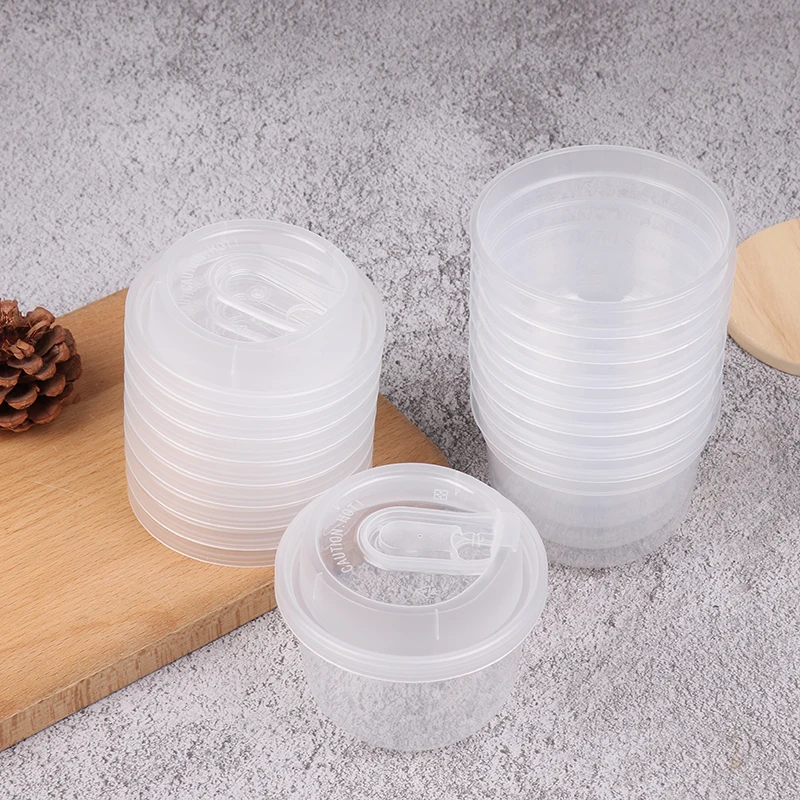 10Pcs 260ML Transparent Coffee Cup Thickened PP Injection Portable U-shaped Disposable 90 Caliber Drinking Bottle For Hot Drink