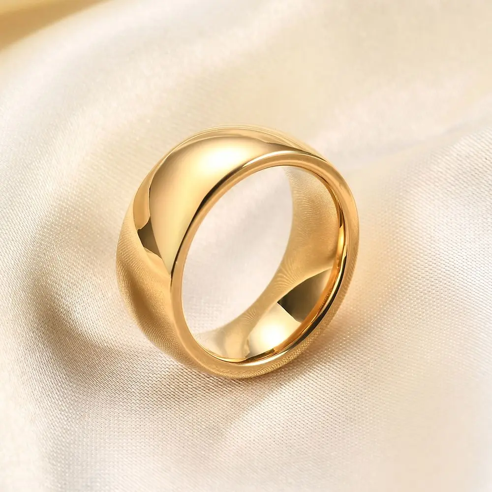VQYSKO Vintage Wolfram Ring für Männer Glatte Plain Paar Ringe Punk Stil Mode Ring Schmuck Zubehör Großhandel – Detail 4