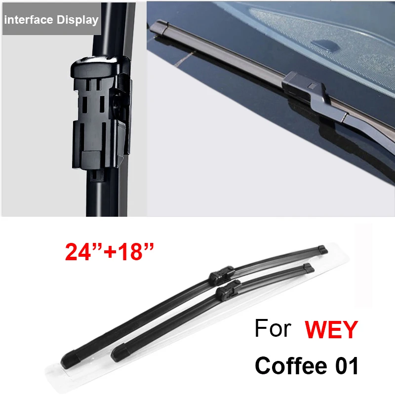 TONLINKER Wiper Blades For WEY Coffee 01 2022 2023 Car Accessories Front Windscreen Wiper Blade Brushes Cutter Goods 24