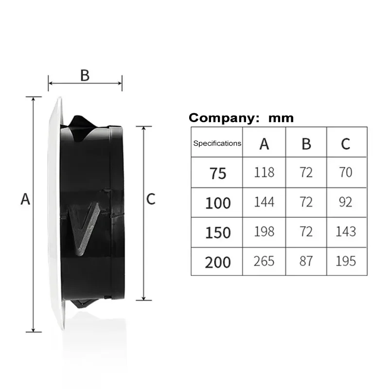 Couvercle de Ventilation Réglable, Conduit Rond, Plafond, Trou Mural, Décoratif, ABS, Grille, Persienne, Capuchon pour Mur