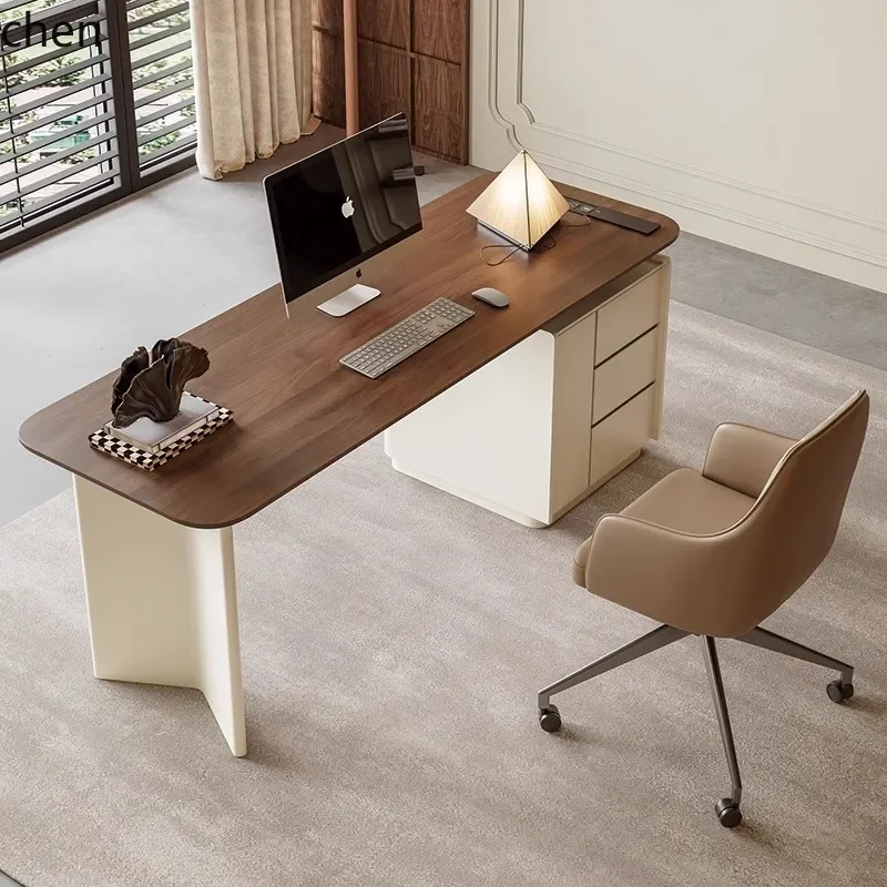 W5.19 household solid wood bench light luxury simple modern small apartment bedroom desk