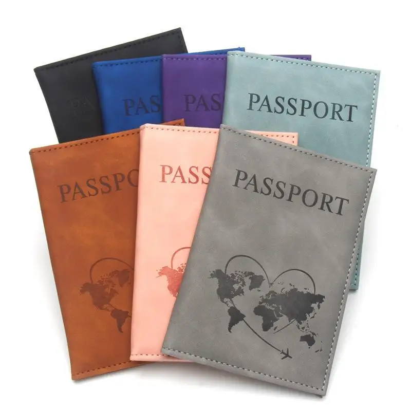 1Pc Lovely Passport Cover Foldable Travel Wallet Document Organizer Protector for Family Vacation Trips