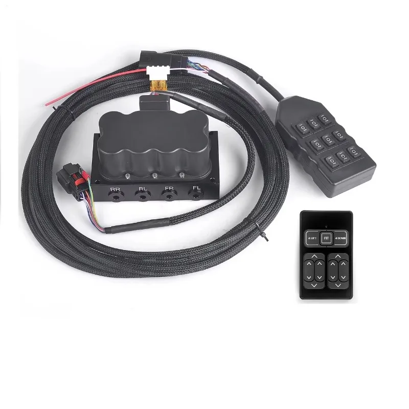 12V 200PSI  System Controlled Solenoid Manifold Valve with 9-Button Handle and Remote Control