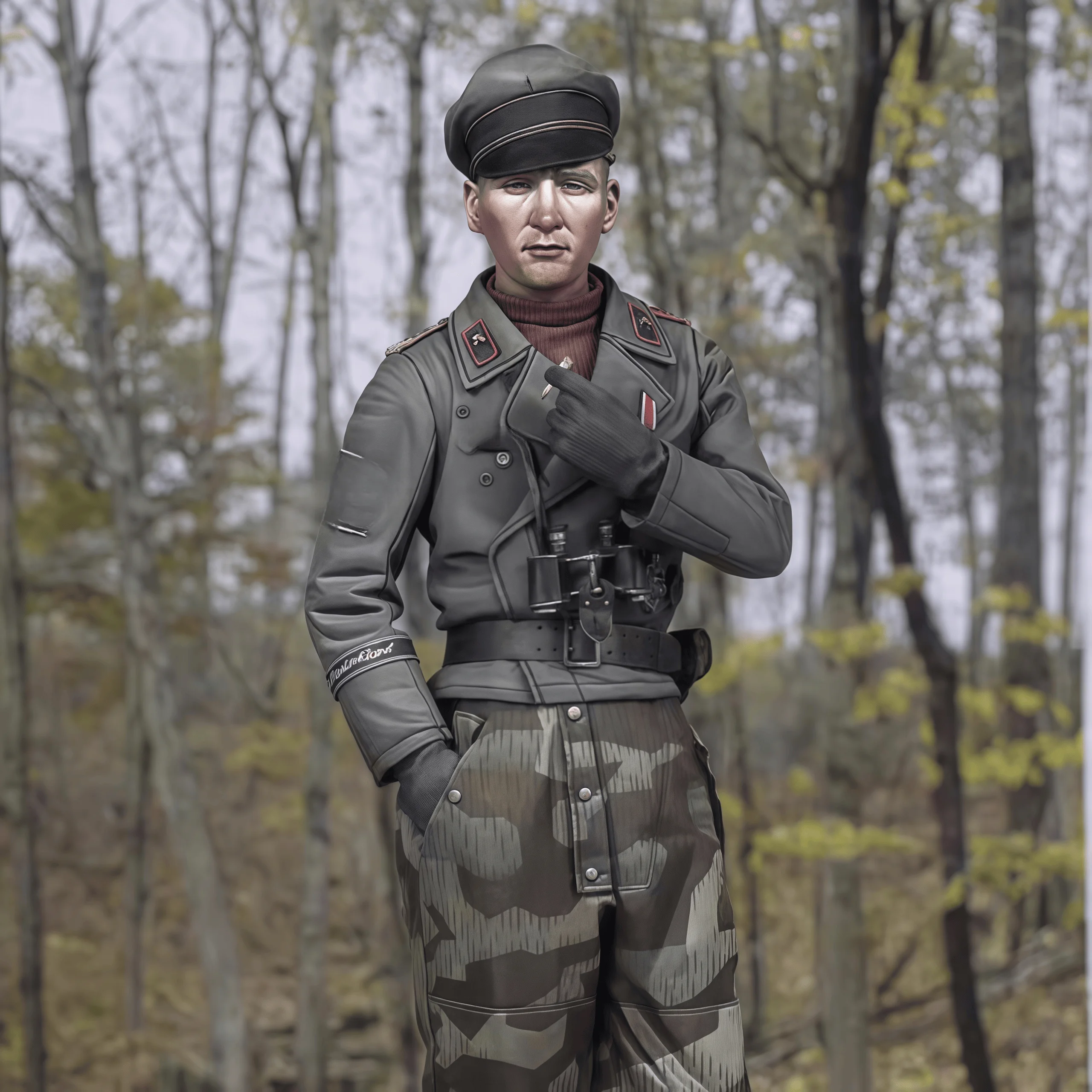 مجموعة أدوات تجميع نماذج الراتنج المصبوب 1/16، GK، قائد 1 شخص، تحتوي على بديلين للرأس، نموذج غير مطلي #1