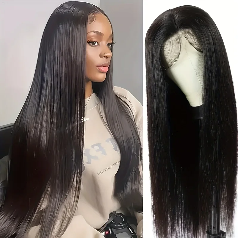 100% شعر الإنسان العظام مستقيم 13x6 HD الدانتيل الباروكات الأمامية 5x5 غلويليس 42 بوصة 13x4 الدانتيل شعر مستعار أمامي إغلاق أسود ملابس برازيلية