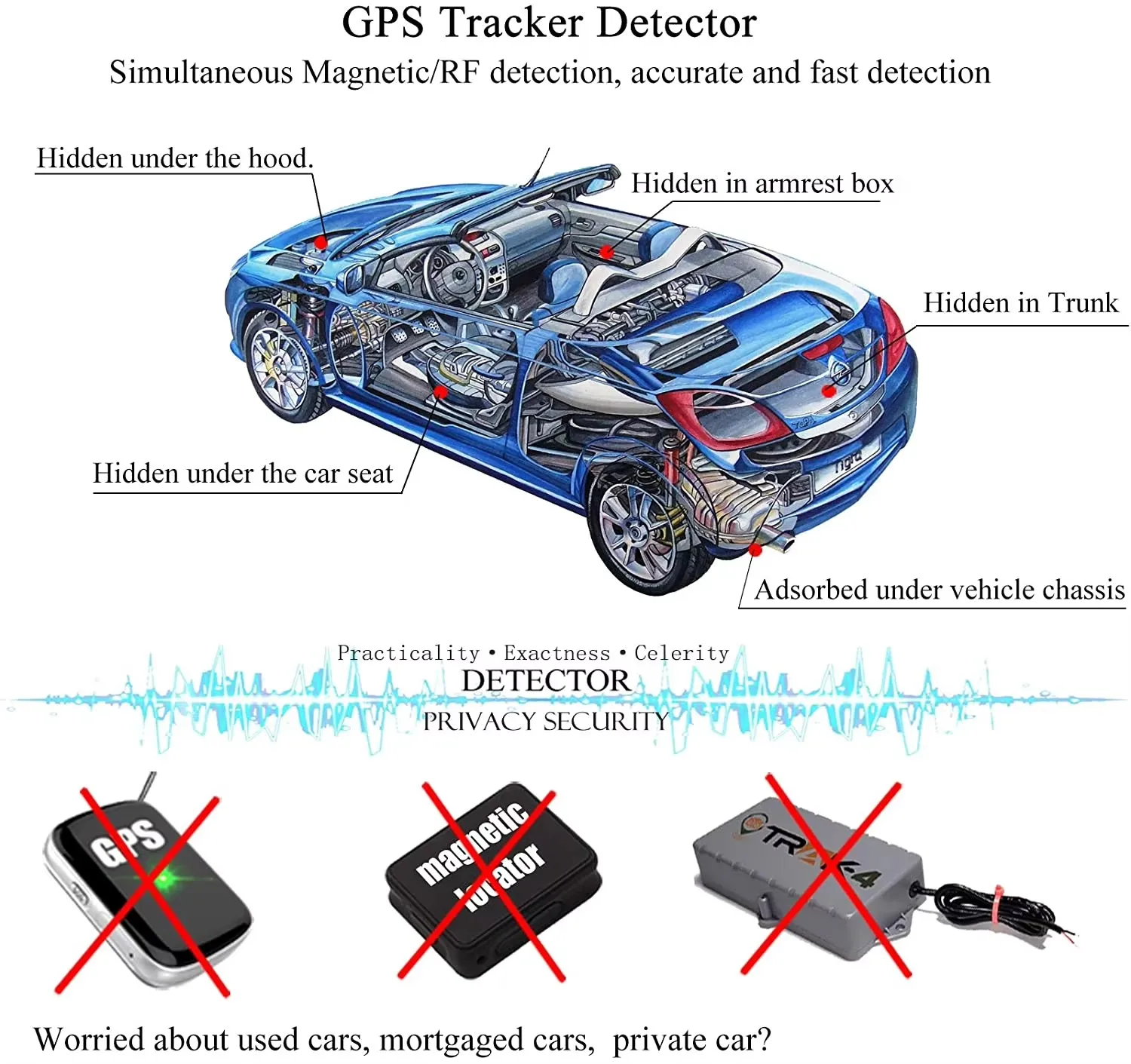 anti spy gadgets Professional Hidden Device Detector Find Spy Cameras/GPS Trackers 20–35H Continuous Use