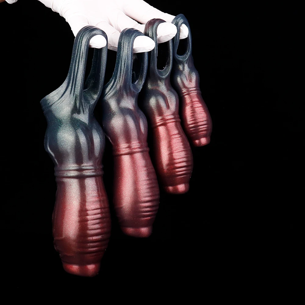 SMMQ الذئب عقدة القضيب كم XL حجم المفتوحة الحافظة الذكور الديك توسيع سيليكون ديك الدائري ألعاب جنسية للرجال #6