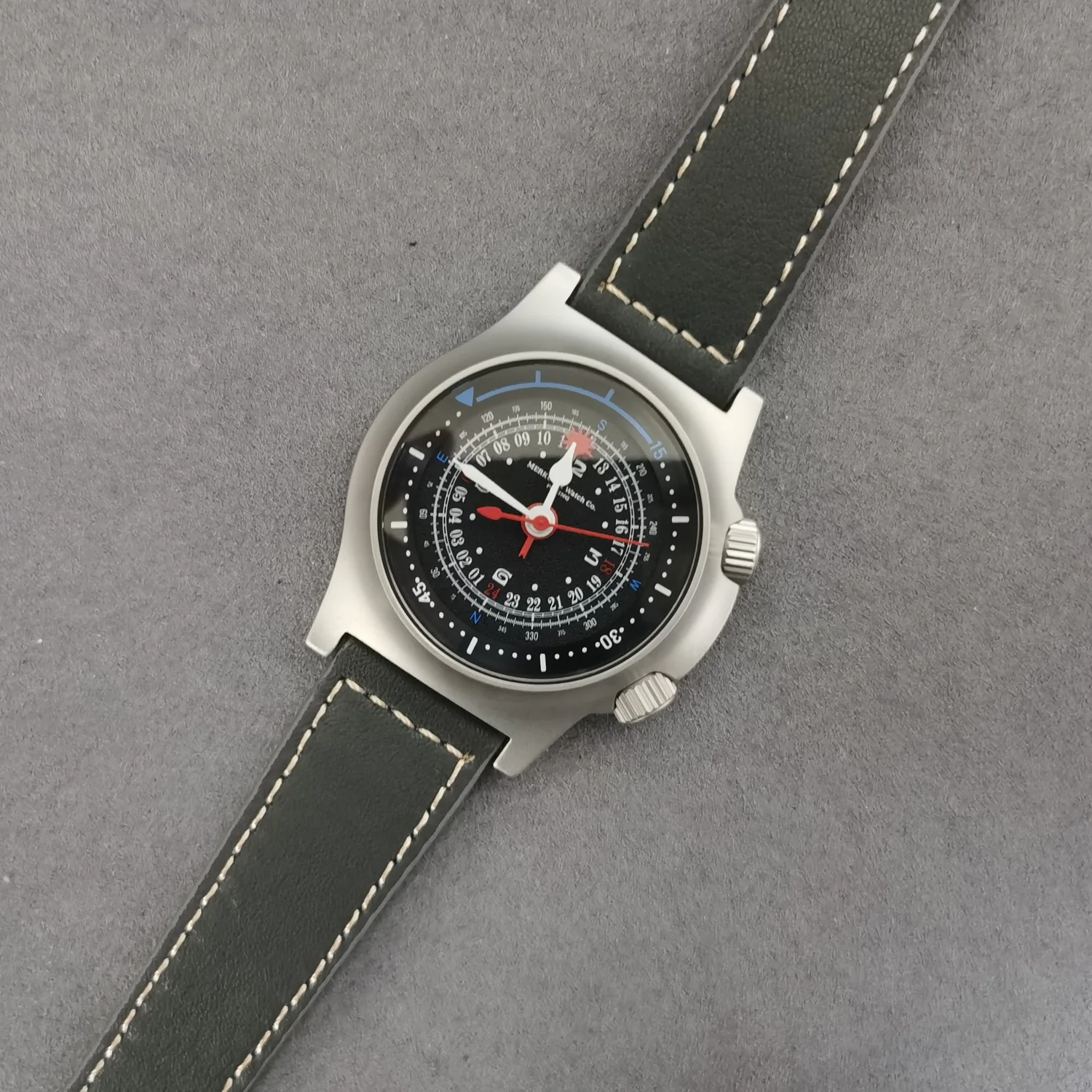 ساعة بيير بولين أوتوماتيكية للرجال 38 ملم ساعة يد ميكانيكية طيارية مرآة الياقوت