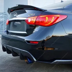 PSM Style High Kick Trunk Spoiler For Infiniti Q50 Q50S 2.0T 2.2D 3.0T 3.5V6 V37 Rear Trunk Tail Wing Bodykits 2013-2023 Tuning