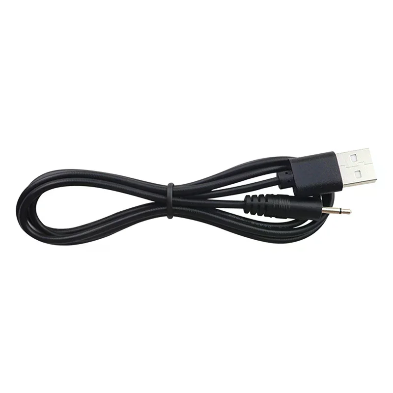 USB to AUDIO DC 2.5mm Charging Cable Vibrator Charger Cord for Rechargeable Wand Massager(Black 24AWG)