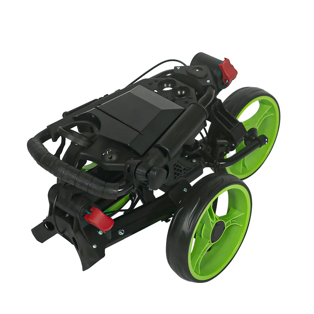 

2026 Portable Foldable Golf Bag Cart Aluminum Alloy Three-Wheel Handcart with Storage Golf Trolley Push Course Supplies