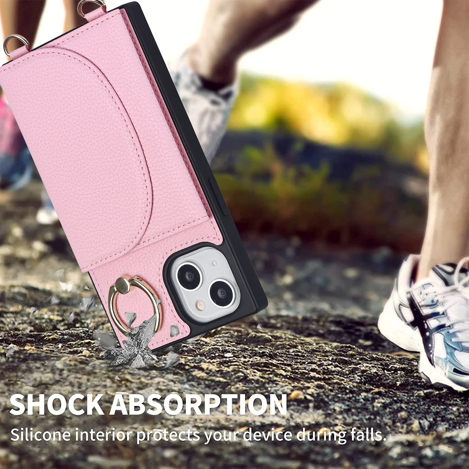 Funda de cuero de lujo para teléfono iPhone 14 Pro Max Stents cartera ranuras para tarjetas funda a prueba de golpes para iphone 14 Plus estilo bolso cruzado