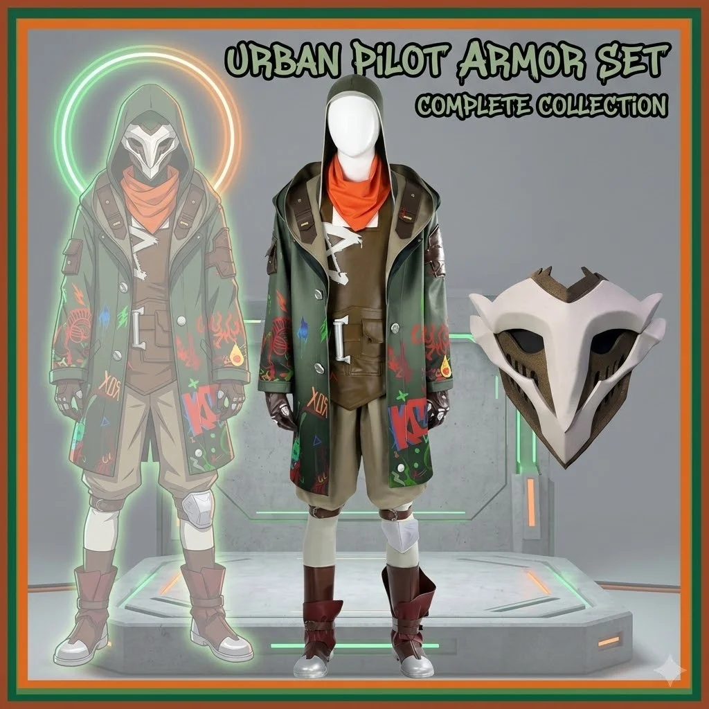 Arcane Character Cosplay Set Ekko From Season 2 Stylish Full Outfit Including Jacket Vest Gloves Mask Halloween Stage Comic Con