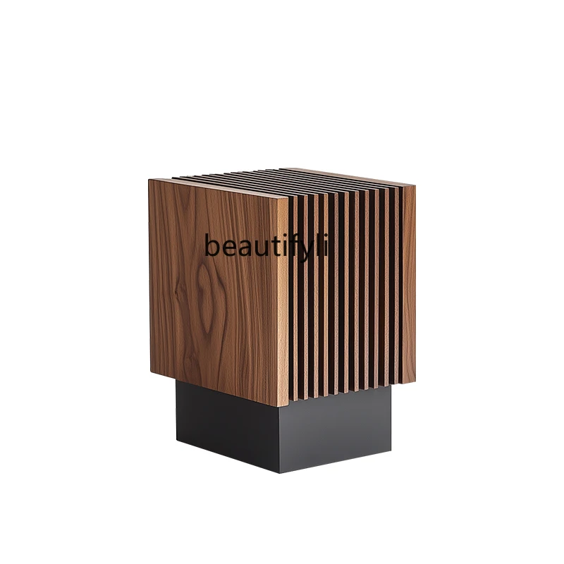 

Solid wood edge few Italian minimalist living room sofa wooden pier small side table household high-end corner few