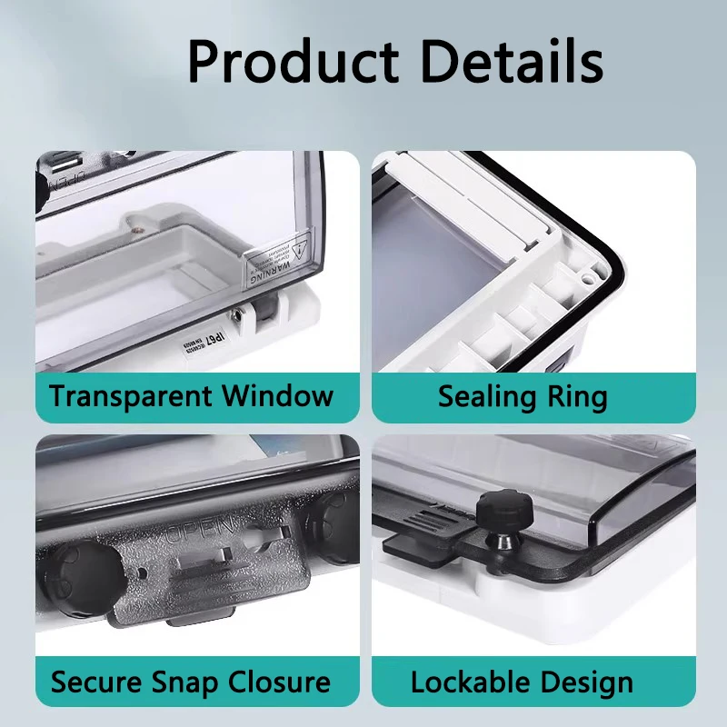 IP67 Circuit Breaker Transparent Waterproof Box Window Switch Transparent Protective Window Cover Distribution Box Window Hood