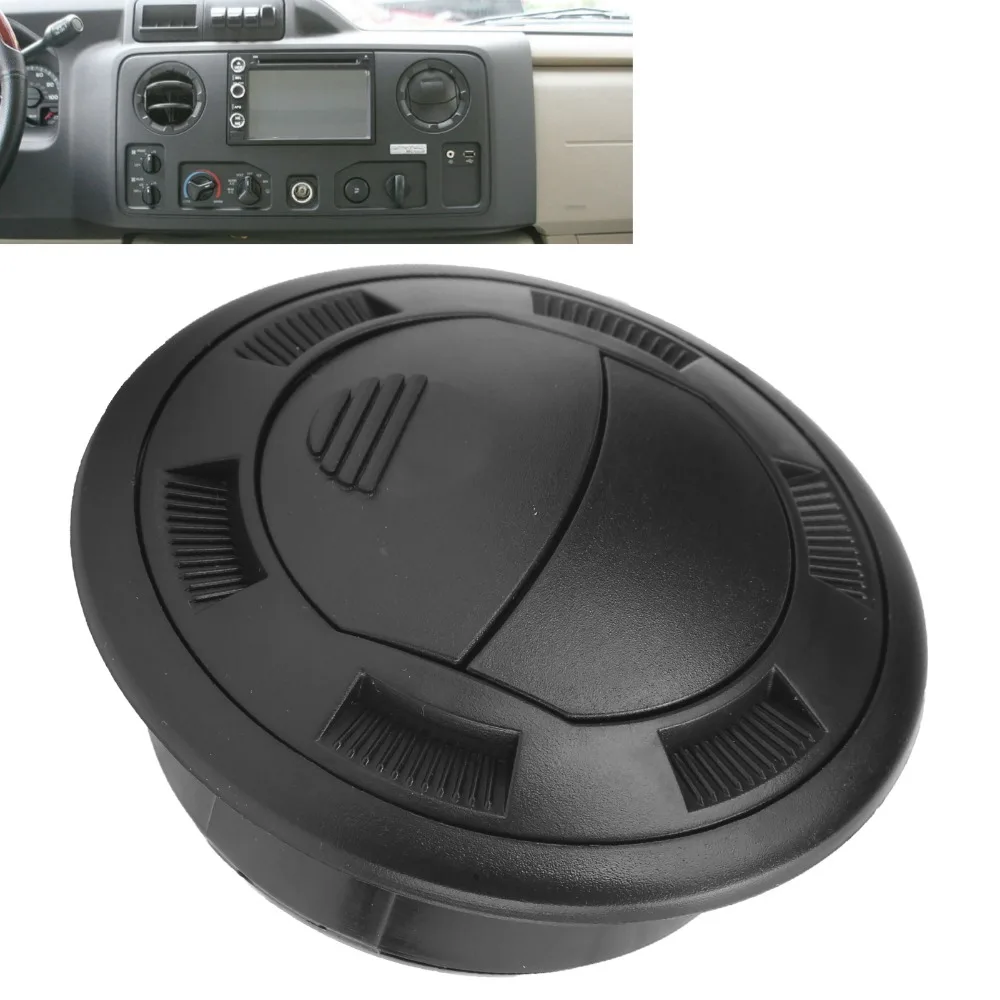Universal 100/75mm Air Conditioning Outlet Round Black Ventilation Outlet With Grille Outlet Vent RVs