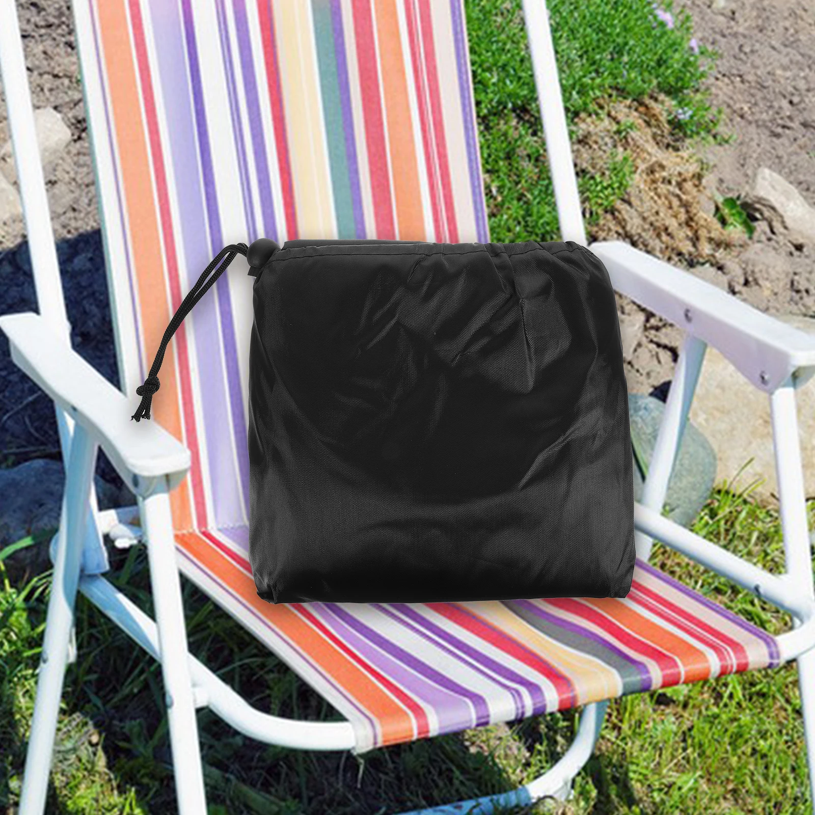 

Waterproof Folding Chair Covers Garden Patio Furniture Oxford Cloth Protective Covers Black Dust Sun Protection for Outdoor