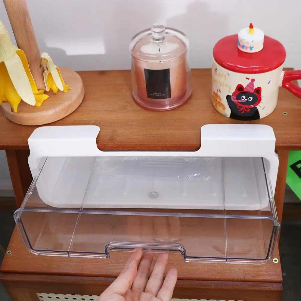 

Punch Free Under Table Storage Drawer Large Capacity Space Saving Drawer Storage Box Strong Load-bearing Capacity Visible