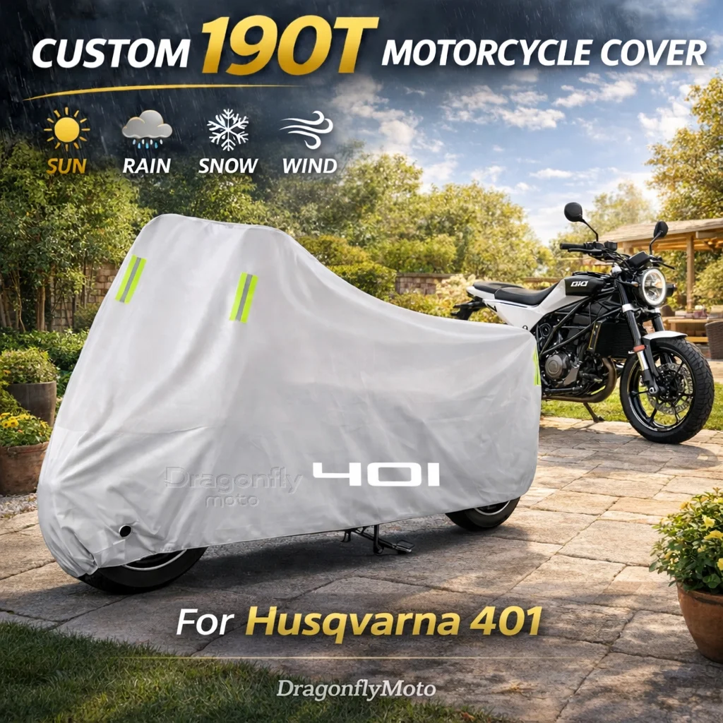 

For Husqvarna Svartpilen 401 Vitpilen Svartpilen401 Motorcycle Cover Silver Waterproof UV Rain Dust Sun Outdoor Indoor Protector