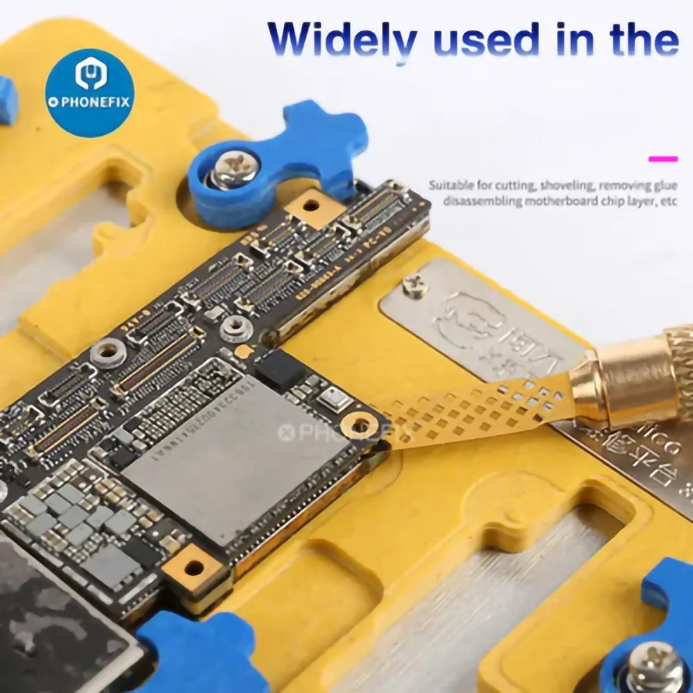 Mecánico 034 IC Chip ELIMINACIÓN DE Cuchillas de acero para teléfono móvil PCB IC Chip reparación UV pegamento limpieza doble cuchillas laterales herramienta de mano