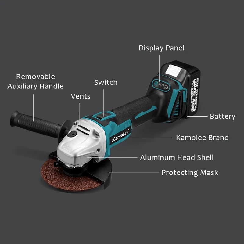 Imagem -02 - Rebarbadora sem Escova Kamolee Ferramentas Elétricas de Corte Compatível para Bateria Makita 18v Velocidades Série mt M10 100 mm 18500rpm