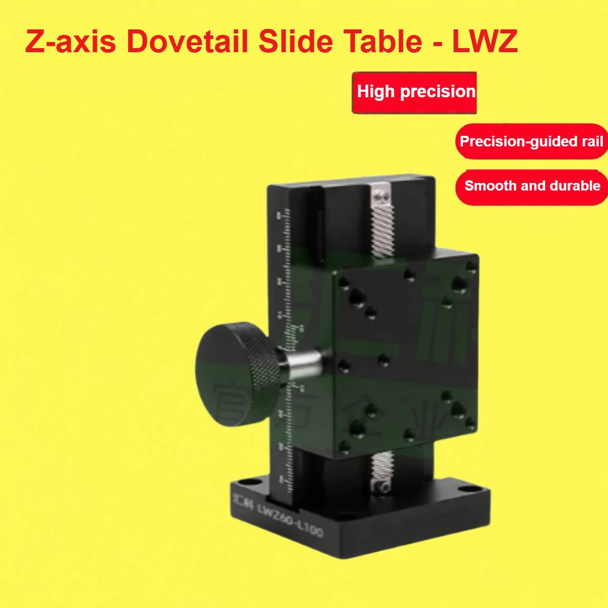Z Axis LWZ60 L=100-1000mm Dovetail Platform Linear Long Stroke Sliding Table Manual Displacement Trimming Platform